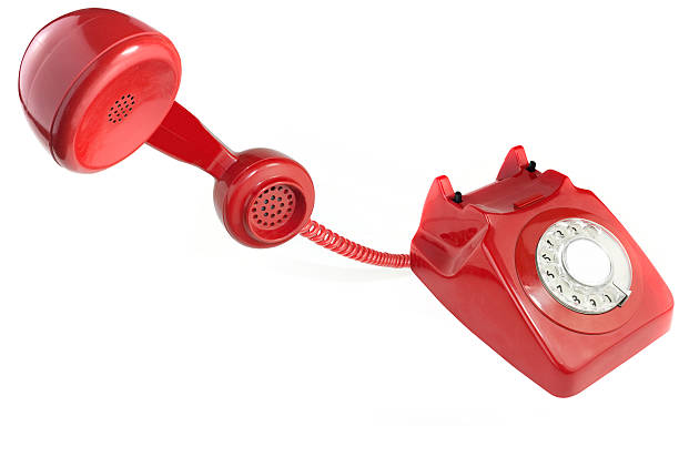 istock Answering an old fashioned red telephone 103953237