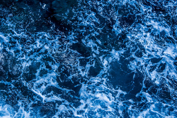 istock Blue deep sea foaming water background 1039533080
