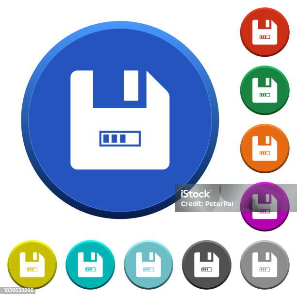 File Progressing Beveled Buttons Stock Illustration - Download Image ...