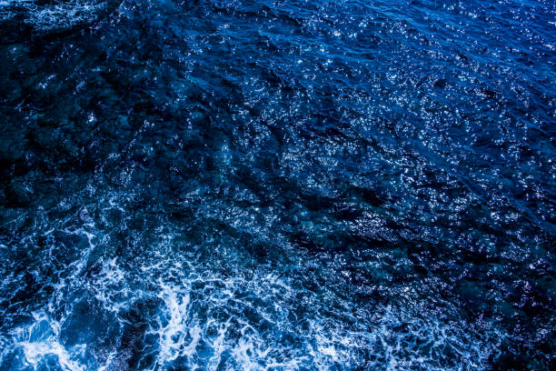 istock Blue deep sea foaming water background 1039534492