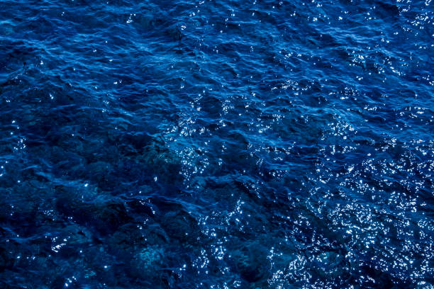 istock Blue deep sea foaming water background 1039534496
