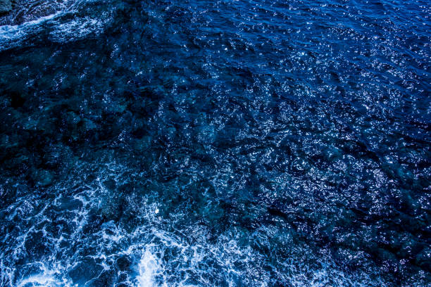 istock Blue deep sea foaming water background 1039534506