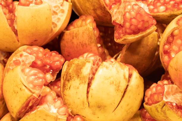 istock Pomegranates and pomegranate seeds 1039538766