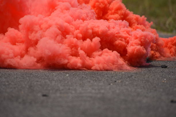 istock Surface Level View Of Coral Smoke On Road 1039539600