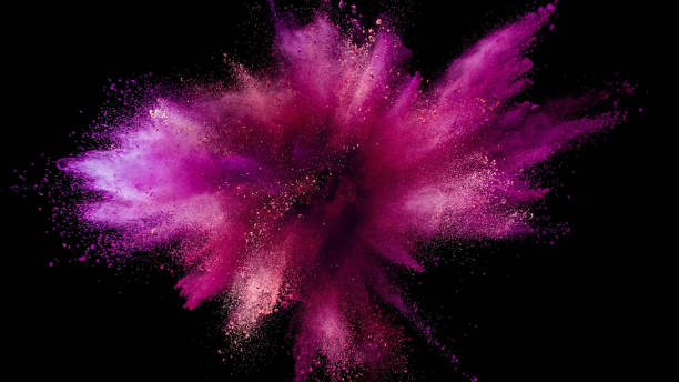 istock Explosion of coloured powder on black background. 1039539862