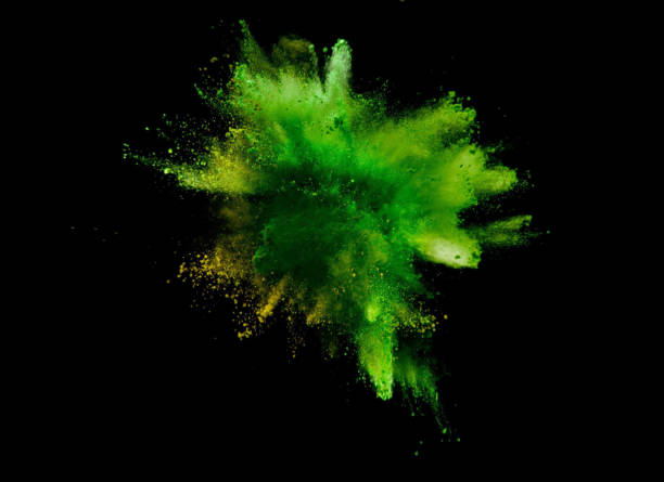 istock Explosion of coloured powder on black background. 1039539998