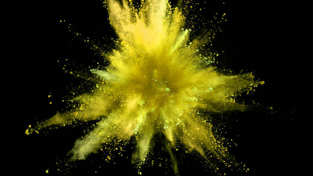 istock Explosion of coloured powder on black background. 1039540038