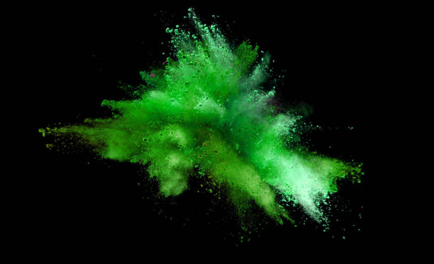istock Explosion of coloured powder on black background. 1039540808