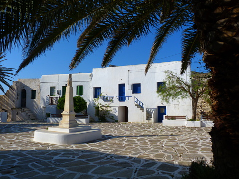 Houses, Chora village, island of Sikinos, Cyclades, Greece