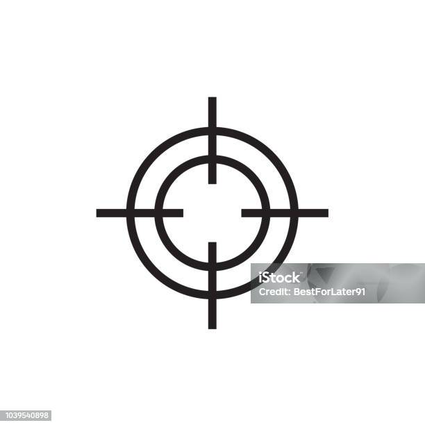 Target Icon Vector Eps10 Stock Illustration - Download Image Now - Icon Symbol, Sports Target, Military Target
