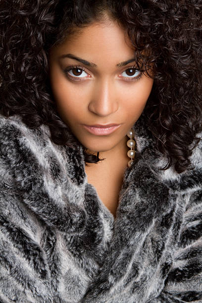 istock Woman Wearing Fur Coat 103954195