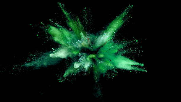 istock Explosion of coloured powder on black background. 1039543440