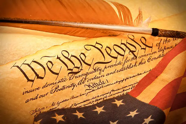Photo of US Constitution - We The People