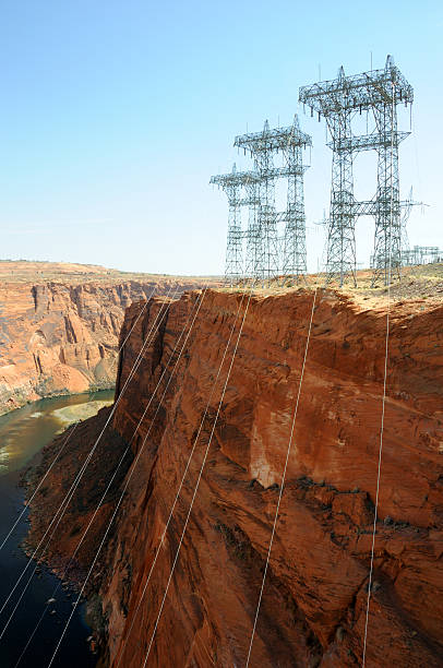 istock Power Transmission Lines at Glen Canyon Dam 103955597