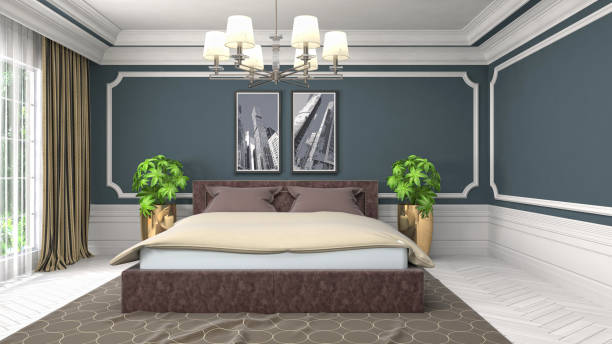 istock Bedroom interior. 3d illustration 1039559790