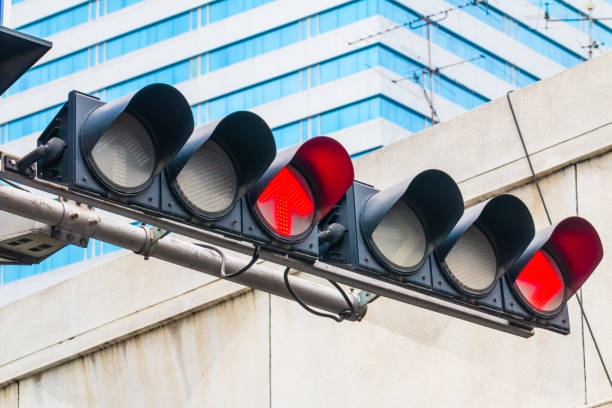 istock Red Traffic Light in the city 1039560216