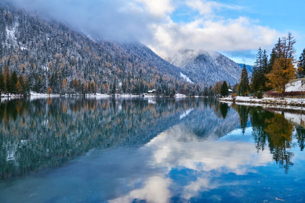 landscape of the Green Lake in Styria Tragoess. (Austria)