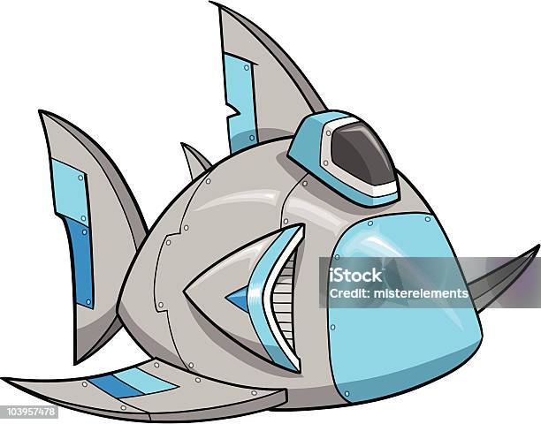 Shark Robot Spaceship Stock Illustration - Download Image Now - Robot, Shark, Color Image