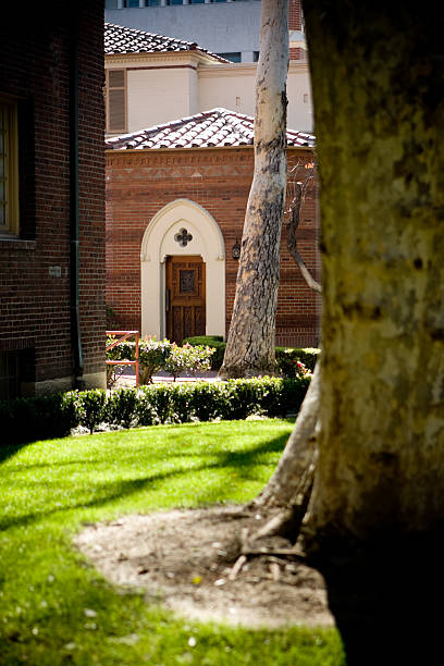 istock church in the garden 103958182