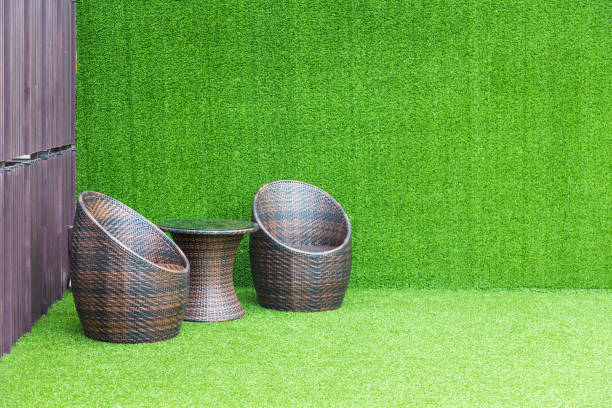 istock Brown wicker chair 1039604742