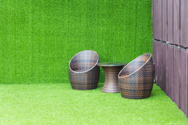 istock Brown wicker chair 1039604954