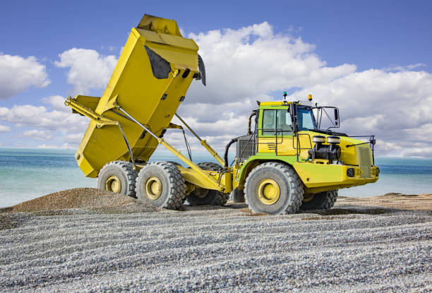 istock Heavy Plant - Construction - Construction Site - Sea Defence works 1039606032