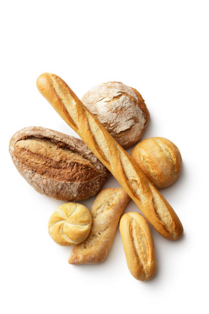 istock Bread: Variety of Breads Isolated on White Background 1039609980