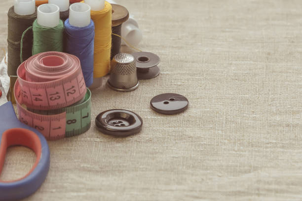 istock sewing thread and for knitting, composition of seamstress 1039617076