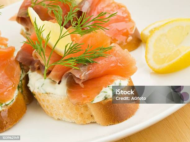 Seafood Sandwiches Stock Photo - Download Image Now - Appetizer, Baguette, Bread