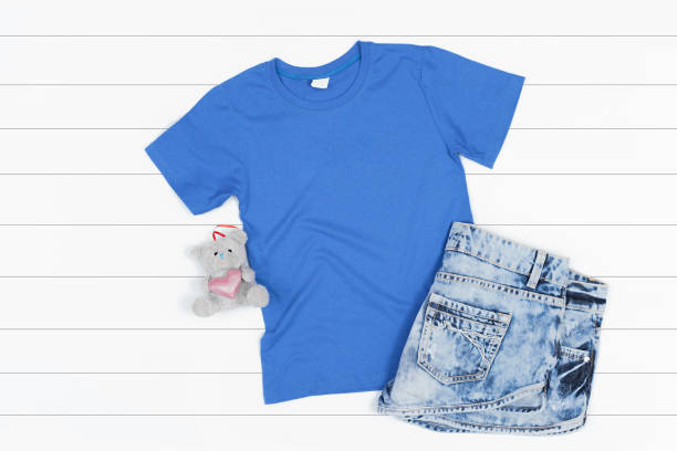 istock Blue T-Shirt on a White Background 1039624078