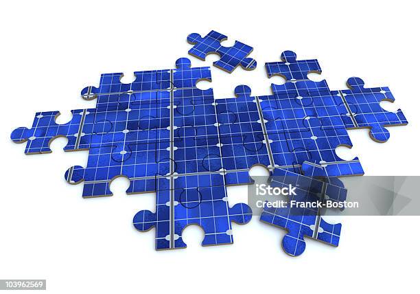 Foto de Solar Quebracabeça e mais fotos de stock de Quebra-cabeça - Quebra-cabeça, Quebra-cabeça - Jogo de lazer, Energia solar