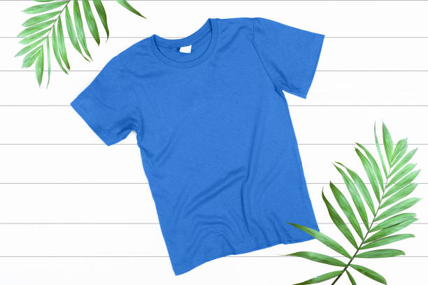 istock Blue T-Shirt on a White Background 1039641166