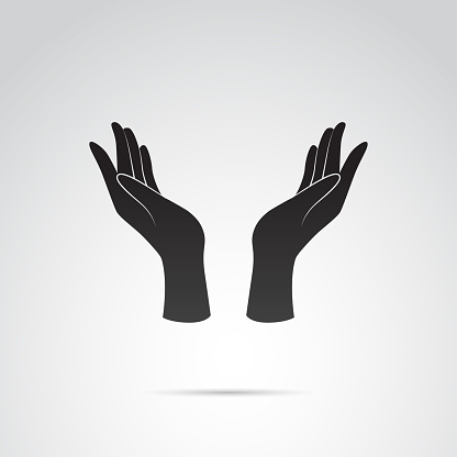 Vector icon of human hand.