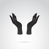 istock Hand icon - support, care gesture. Vector art. 1039648340