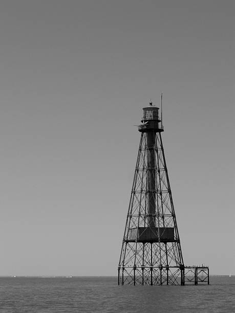 istock Sombrero Reef Lighthouse B&W 103965114