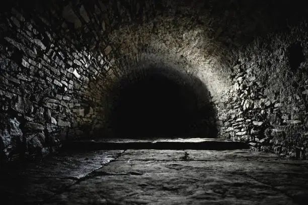 Spooky underground, old historical cellar