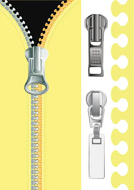 Vector illustration of Plastic Zipper