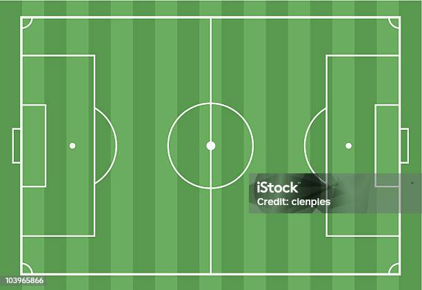 Fußballplatz Von Oben Stock Vektor Art und mehr Bilder von 2010 - 2010, Afrika, Am Rand