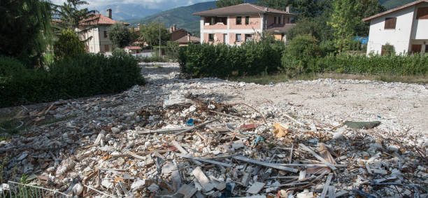 Amatrice - Italy, rubble due to the earthquake on  2016 Amatrice, Italy - September 1, 2018: rubble due to the terrible earthquake that hit the country on 24 August 2016 amatrice stock pictures, royalty-free photos & images