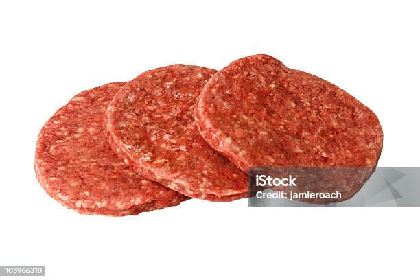 Crus Hambúrguer Hambúrgueres - Fotografias de stock e mais imagens de Branco - Branco, Carne, Carne Vermelha