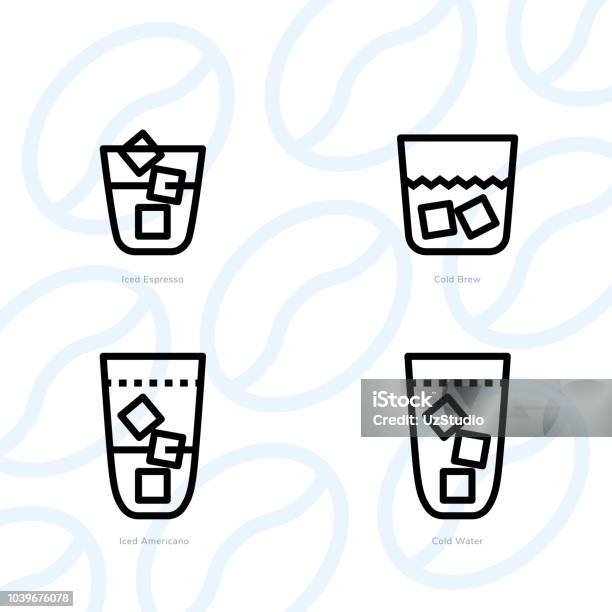 Types Of Coffee Icon Set And Vector Illustration 6 Stock Illustration - Download Image Now