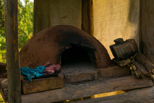 primitive adobe oven"n"n primitive dome-shaped clay oven in the aboriginal settlement adobe oven stock pictures, royalty-free photos & images