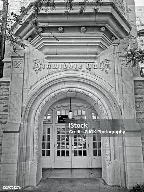 Dinwiddie Hall Tulane University Bw Stock Photo - Download Image Now - Tulane University, Abstract, Architecture