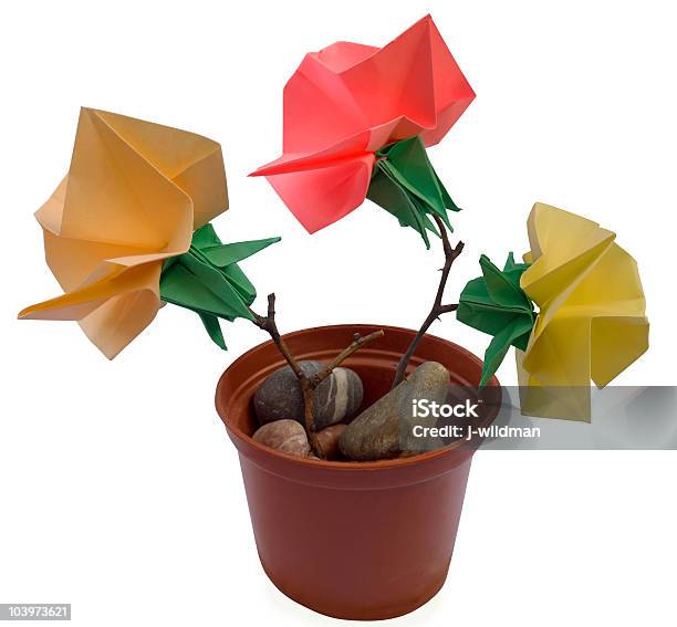 Foto de Origami Buquê e mais fotos de stock de Amarelo - Amarelo, Bouquet, Branco