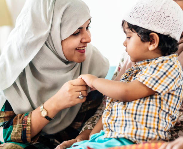 istock Happy Muslim mother and son 1039739118