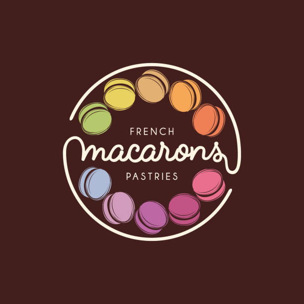 illustrations, cliparts, dessins animés et icônes de vector icon design macarons pour magasin, boutique, magasin - macaroon french culture dessert food