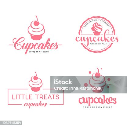 istock Vector symbol design. Cupcakes bakery icon 1039745354