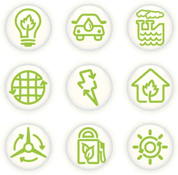 Vector illustration of Eco-friendly Buttons