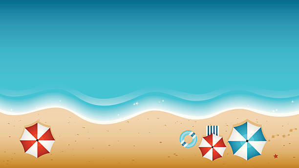 illustrazioni stock, clip art, cartoni animati e icone di tendenza di spiaggia dall'alto - sand wave pattern beach wave