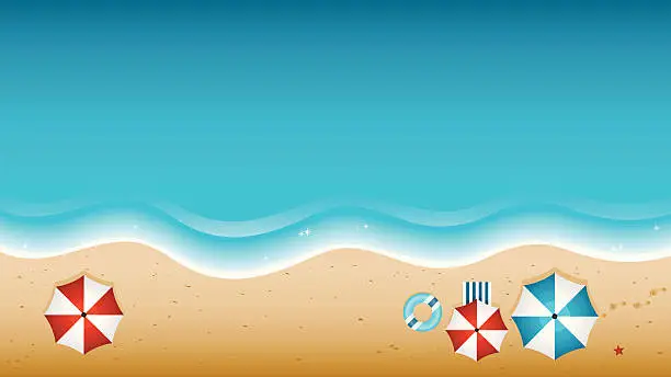 Vector illustration of Beach From Above